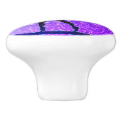 Glitter Gymnastics Beam Blue en Paars Keramische Knop (Zijkant)