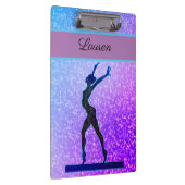 Glitter Gymnastics Beam Blue en Paars Klembord (Rechts)