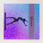 Glitter Gymnastics Beam Blue en Paars Legpuzzel (Horizontaal)