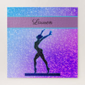 Glitter Gymnastics Beam Blue en Paars Legpuzzel (Verticaal)