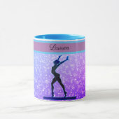 Glitter Gymnastics Beam Blue en Paars Mok (Midden)