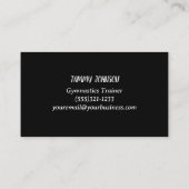 Glitter Gymnastics White Visitekaartje (Achterkant)