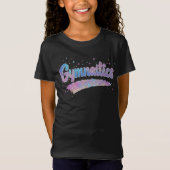 Glitter Gymnastiek Pastel Regenboog Sportief T-shirt (Voorkant)