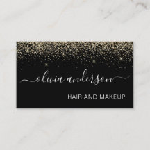 Glitter Hair Makeup Salon Gold en Black