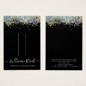 Glitter HairClip Jewelry Display Kaart holografisc (Voorkant /achterkant)