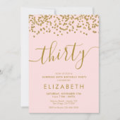 Glitter Hallo 30 Dertigste verjaardag Kaart (Voorkant)