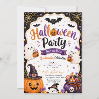 Glitter Halloween Geest Pompoen Halloween Feest Kaart