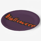Glitter Halloween Papieren Bordje (Gekanteld)