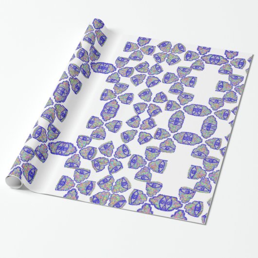 Glitter hamsa חמסה pakpapier (Uitgerold)