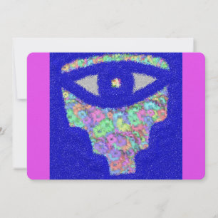 Glitter hamsa floral platte kaart