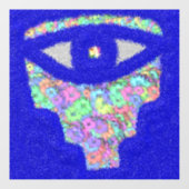 Glitter hamsa floral raamsticker (Vel)