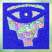 Glitter hamsa floral raamsticker (Vel 3)