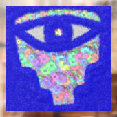 Glitter hamsa floral raamsticker (Vel 2)