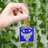 Glitter hamsa floral sleutelhanger (Hand)