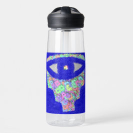Glitter hamsa floral waterfles