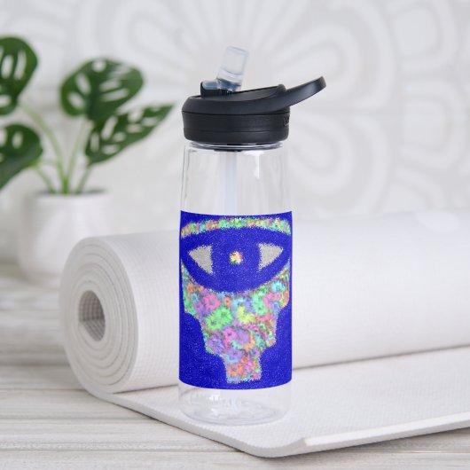 Glitter hamsa floral waterfles (Yoga (Gedraaid)  )