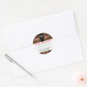 Glitter Handgemaakte Tumbler wasinstructies Ronde Sticker (Envelop)