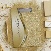 Glitter Handgeschreven naam Metal Monogram Klembord