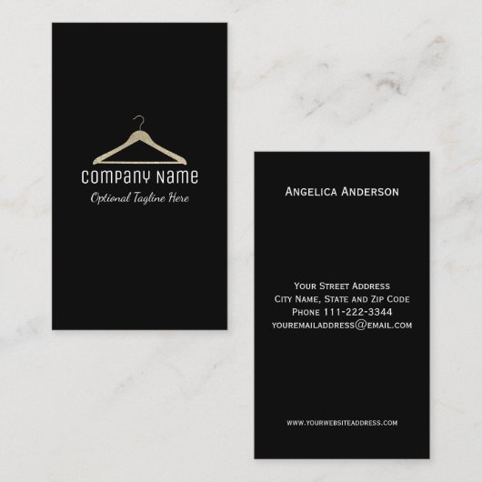 Glitter Hanger Logo Visitekaartje (Voorkant / Achterkant)