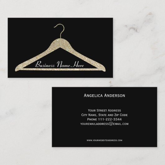 Glitter Hanger Visitekaartje (Voorkant / Achterkant)