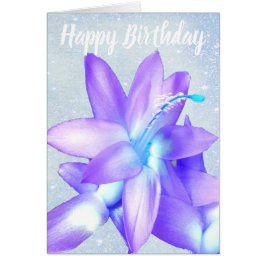 *~* Glitter Happy Birthday Flower Blue aanpassen