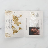 Glitter Happy Birthday Passport Map Any Age (Binnen)