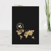 Glitter Happy Birthday Passport Map Any Age (Achterkant)