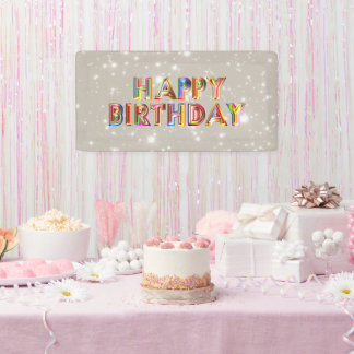 Glitter Happy Birthday Spandoek