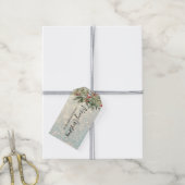 Glitter Happy kerstFeestdagen Gift Labels Cadeaulabel (Met Touw)