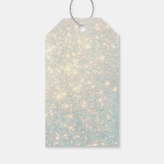 Glitter Happy kerstFeestdagen Gift Labels Cadeaulabel (Achterkant)