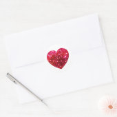 Glitter hart, liefde, rood hart, Valentijnsdag Ronde Sticker (Envelop)