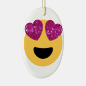 glitter hart oog emoji keramisch ornament (Rechts)