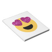 glitter hart oog emoji notitieblok (Schuin)