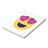 glitter hart oog emoji notitieblok (Linkerzijde)