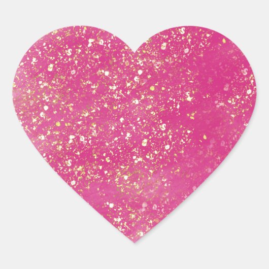 Glitter hart sticker, voor geschenken! sticker (Voorkant)