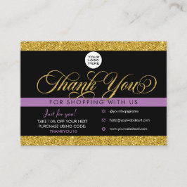 Glitter - Hartelijk dank - Creditcard klantenpakke Visitekaartje
