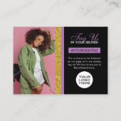 Glitter - Hartelijk dank - Creditcard klantenpakke Visitekaartje (Achterkant)