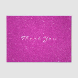 Glitter Hartelijk dank Fuchsia HotPink Roos Favor  Tissuepapier