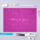 Glitter Hartelijk dank Fuchsia HotPink Roos Favor Tissuepapier (Craft)