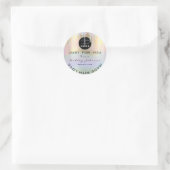 Glitter - Hartelijk dank - Logo Holograaf gemaakt Ronde Sticker (Tas)