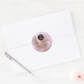 Glitter Hartelijk dank Logo Holograaf Made Roos Lo Ronde Sticker (Envelop)