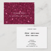 Glitter Hartelijk dank Notitiekaartje (Voorkant / Achterkant)