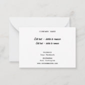 Glitter Hartelijk dank Notitiekaartje (Achterkant)