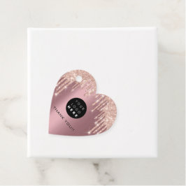 Glitter Hartelijk dank Rozen Naam Roze Bedankjes Labels