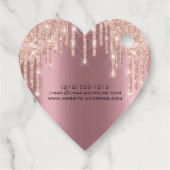 Glitter Hartelijk dank Rozen Naam Roze Bedankjes Labels (Achterkant)