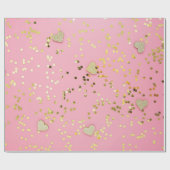 Glitter & harten cadeaupapier (Vlak)