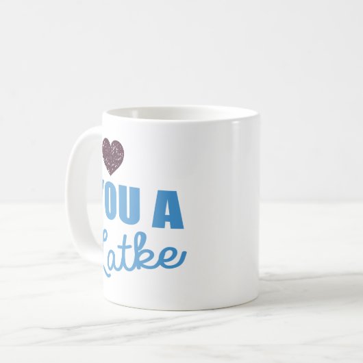 Glitter harten en Latkes Koffiemok (Voorkant links)