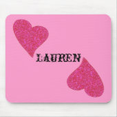 glitter hartontwerp geavanceerd muisblok muismat (Voorkant)
