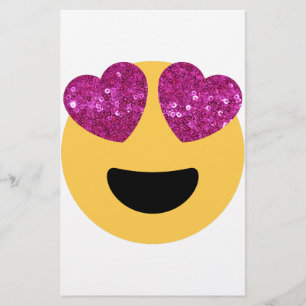 glitter hartoog emoji briefpapier
