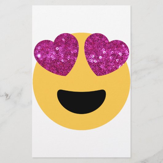 glitter hartoog emoji briefpapier (Voorkant)